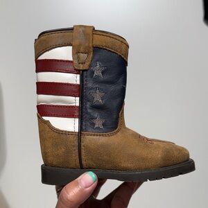 Kids Western Star and Stripes Boots